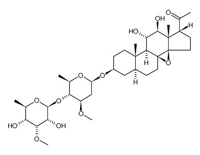 (3β,5α,11α,12β,14β,17α)-11,12-Dihydroxy-20-oxo-8,14-epoxypregnan- 3-yl 2,6-dideoxy-4-O-(6-deoxy-3-O-methyl-β-D-allopyranosyl)-3-O-m ethyl-β-D-arabino-hexopyranoside