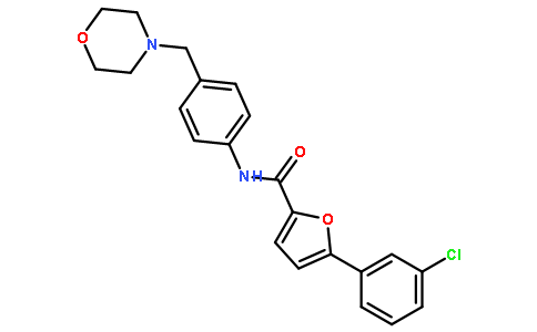 5-(3-氯苯基)-N-(4-(吗啉甲基)苯基)呋喃-2-羧酰胺