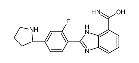 2-[2-fluoro-4-[(2S)-pyrrolidin-2-yl]phenyl]-1H-benzimidazole-4-carboxamide