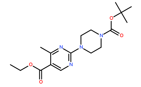 2-(4-(叔丁氧基羰基)哌嗪-1-基)-4-甲基嘧啶-5-羧酸乙酯