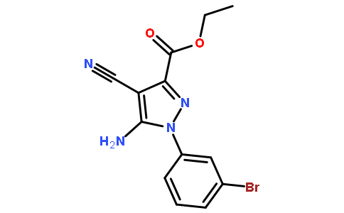 5-氨基-1-(3-溴苯基)-4-氰基吡唑-3-羧酸乙酯