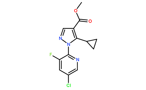 1-(5-氯-3-氟吡啶-2-基)-5-环丙基吡唑-4-羧酸甲酯