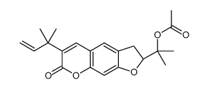 7H-呋喃并[3,2-g][1]苯并吡喃-7-酮,2-[1-(乙酰氧基)-1-甲基乙基]-6-(1,1-二甲基-2-丙烯-1-基)-2,3-二氢-,(2S)-