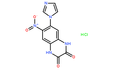 1,4-二氢-6-(1H-咪唑-1-基)-7-硝基-2,3-喹啉二酮单盐酸盐