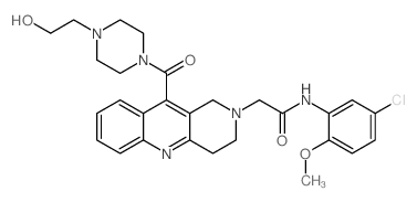 N-(5-chloro-2-methoxyphenyl)-2-[10-[4-(2-hydroxyethyl)piperazine-1-carbonyl]-3,4-dihydro-1H-benzo[b][1,6]naphthyridin-2-yl]acetamide