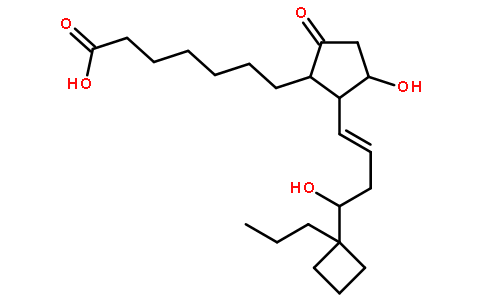 7-{(2R)-3-Hydroxy-2-[(1E,4R)-4-hydroxy-4-(1-propylcyclobutyl)-1-b uten-1-yl]-5-oxocyclopentyl}heptanoic acid