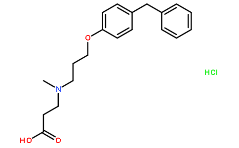 N -甲基- N -[3 - [4 - (苯甲基)苯氧基]丙基Β-丙氨酸盐酸盐