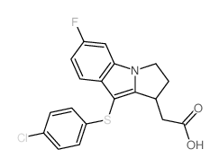 2-[4-(4-chlorophenyl)sulfanyl-7-fluoro-2,3-dihydro-1H-pyrrolo[1,2-a]indol-3-yl]acetic acid