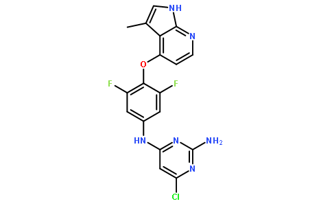 6-氯-N4-[3,5-二氟-4-[(3-甲基-1H-吡咯并[2,3-b]吡啶-4-基)氧]苯基]-2,4-嘧啶二胺
