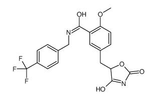 5-[(2,4-dioxo-1,3-oxazolidin-5-yl)methyl]-2-methoxy-N-[[4-(trifluoromethyl)phenyl]methyl]benzamide
