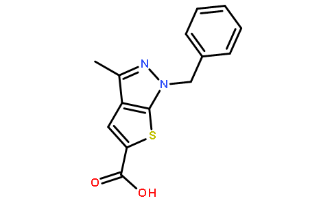 1-苄基-3-甲基-1H-噻吩并[2,3-c]吡唑-5-羧酸