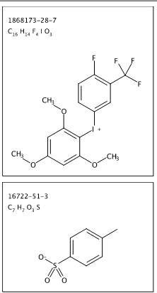 [4-氟-3-(三氟甲基)苯基](2,4,6-三甲氧基苯基)碘鎓对甲苯磺酸盐