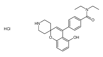 N,N-diethyl-4-(5-hydroxyspiro[chromene-2,4'-piperidine]-4-yl)benzamide,hydrochloride