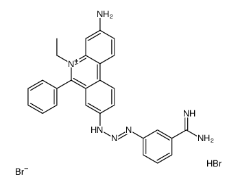 3-[2-(3-amino-5-ethyl-6-phenylphenanthridin-5-ium-8-yl)iminohydrazinyl]benzenecarboximidamide,bromide,hydrobromide