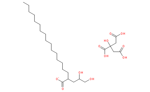 2-羟基-1,2,3-丙三羟酸与1,2,3-丙三醇单十八酸酯的单酯