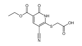 3-Pyridinecarboxylic acid, 6-[(carboxymethyl)thio]-5-cyano-1,2-dihydro-2-oxo-, 3-ethyl ester