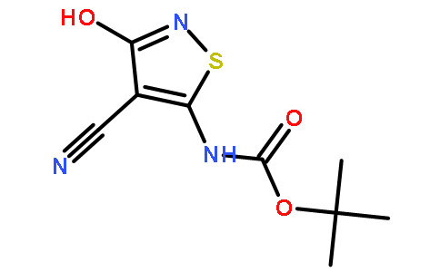 4-氰基-3-羟基异噻唑-5-氨基甲酸叔丁酯