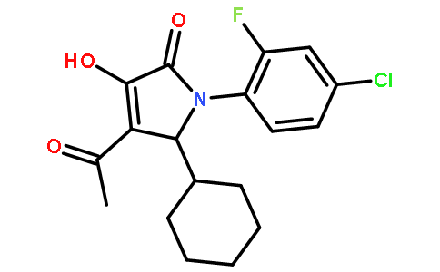 (5R)-4-乙酰基-1-(4-氯-2-氟苯基)-5-环己基-1,5-二氢-3-羟基-2H-吡咯-2-酮