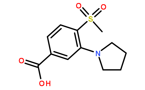 4-(甲基磺酰基)-3-(1-吡咯烷)苯甲酸