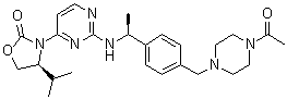 (4S)-3-[2-[[(1S)-1-[4-[(4-乙酰基-1-哌嗪基)甲基]苯基]乙基]氨基]-4-嘧啶基]-4-异丙基-2-恶唑烷酮