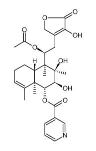 (1R,2S,3R,4S,4aS,8aR)-4-[(1S)-1-Acetoxy-2-(4-hydroxy-5-oxo-2,5-di hydro-3-furanyl)ethyl]-2,3-dihydroxy-3,4,8,8a-tetramethyl-1,2,3,4 ,4a,5,6,8a-octahydro-1-naphthalenyl nicotinate
