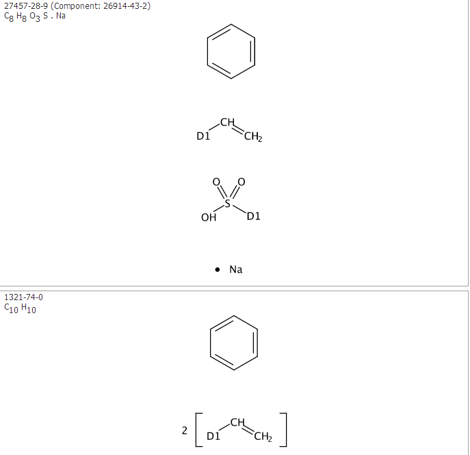 二乙烯基苯与乙烯基苯磺酸钠的聚合物