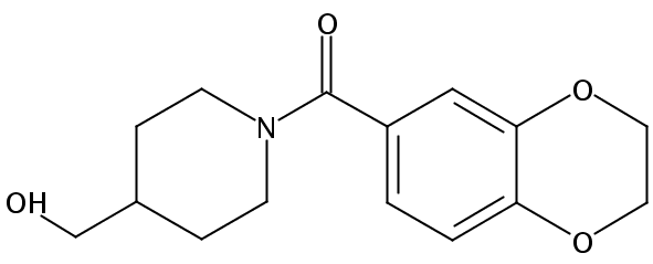(2,3-Dihydrobenzo[b][1,4]dioxin-6-yl)(4-(hydroxymethyl)piperidin-1-yl)methanone