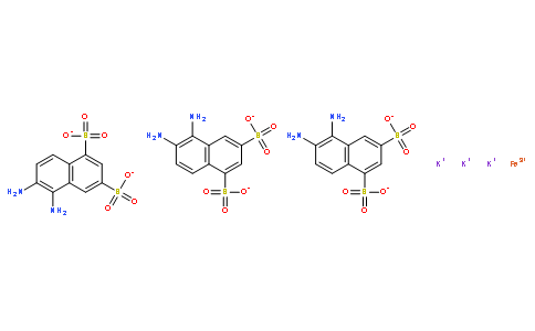 1,2-二氨基萘-5,7-二磺酸,三(5,6-二氨基-1,3-萘二磺酸)铁络合物钾盐