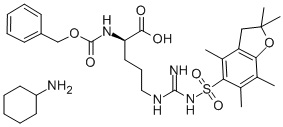 N5-[[[(2,3-二氢-2,2,4,6,7-五甲基-5-苯并呋喃基)磺酰基]氨基]亚氨基甲基]-N2-[苄氧羰基]-D-鸟氨酸环己基铵盐