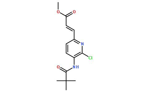 Methyl 3-(6-chloro-5-pivalamidopyridin-2-yl)-acrylate