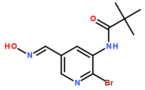 N-(2-Bromo-5-((hydroxyimino)methyl)pyridin-3-yl)-pivalamide