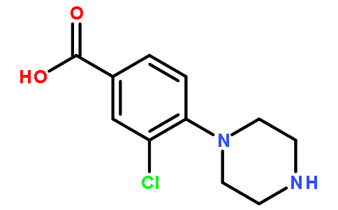 3-氯-4-(1-哌嗪基)苯甲酸