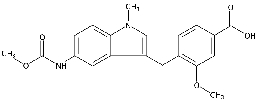 3-Methoxy-4-[[5-[(methoxycarbonyl)amino]-1-methyl-1H-indol-3-yl]methyl]benzoic Acid