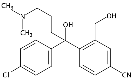 4-[4-(Dimethylamino)-1-(4’-chlorophenyl)-1-hydroxybutyl]-3-(hydroxymethyl)-benzonitrile