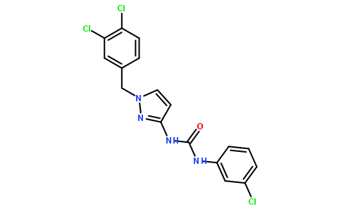 1-(3-氯苯基)-3-(1-(3,4-二氯苄基)-1H-吡唑-3-基)脲