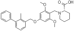 (2S)-1-[[2,6-二甲氧基-4-[(2-甲基[1,1'-联苯]-3-基)甲氧基]苯基]甲基]-2-哌啶羧酸