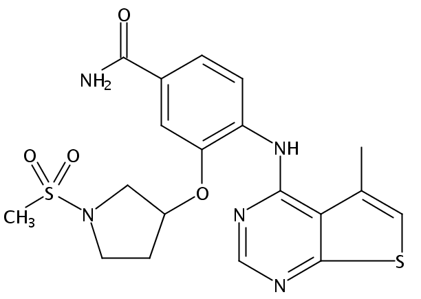 3-(1-methanesulfonyl-pyrrolidin-3-yloxy)-4-(5-methylthieno[2,3-d]pyrimidin-4-ylamino)-benzamide