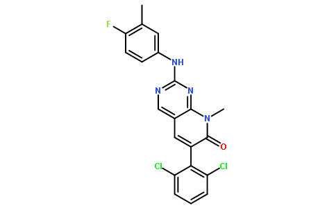 6-(2,6-二氯苯基)-2-[(4-氟-3-甲基苯基)氨基]-8-甲基吡啶并[2,3-d]嘧啶-7(8H)-酮