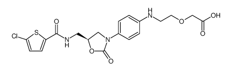 2-​[2-​[[4-​[(5S)​-​5-​[[[(5-Chloro-​2-​thienyl)​carbonyl]​amino]​methyl]​-​2-​oxo-​3-​oxazolidinyl]​phenyl]​amino]​ethoxy]​-acetic Acid
