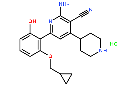 2-氨基-6-[2-(环丙基甲氧基)-6-羟基苯基]-4-(4-哌啶基)-3-吡啶甲腈盐酸盐