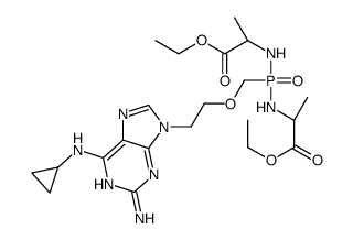 ethyl (2S)-2-[[2-[2-amino-6-(cyclopropylamino)purin-9-yl]ethoxymethyl-[[(2S)-1-ethoxy-1-oxopropan-2-yl]amino]phosphoryl]amino]propanoate