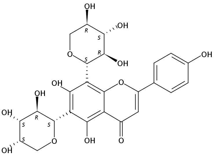 芹菜素-6-C-α-L-吡喃阿拉伯糖-8-C-β-D-吡喃木糖苷