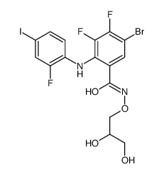 5-bromo-N-(2,3-dihydroxypropoxy)-3,4-difluoro-2-(2-fluoro-4-iodoanilino)benzamide