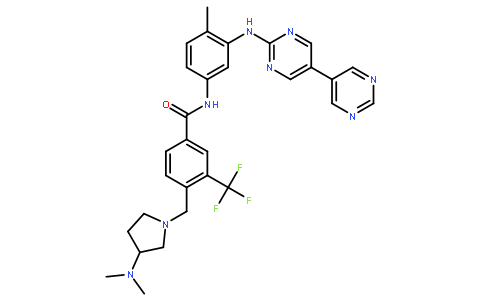 4-[[(3S)-3-二甲基氨基吡咯烷-1-基]甲基]-N-[4-甲基-3-[(4-嘧啶-5-基嘧啶-2-基)氨基]苯基]-3-(三氟甲基)苯甲酰胺