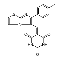 2,4,6(1H,3H,5H)-Pyrimidinetrione, 5-[[6-(4-methylphenyl)imidazo[2,1-b]thiazol-5-yl]methylene]