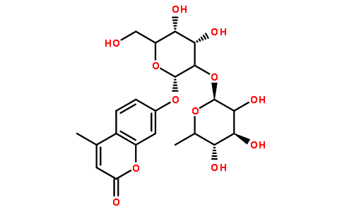 4-甲基香豆素基-2-氧-（α-L-吡喃岩藻糖基）-β-D-吡喃半乳糖苷