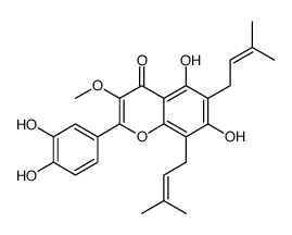 2-(3,4-Dihydroxyphenyl)-5,7-dihydroxy-3-methoxy-6,8-bis(3-methyl-2-butenyl)-4H-1-benzopyran-4-one