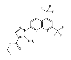 Ethyl 5-amino-1-[5,7-bis(trifluoromethyl)-1,8-naphthyridin-2-yl]- 1H-pyrazole-4-carboxylate