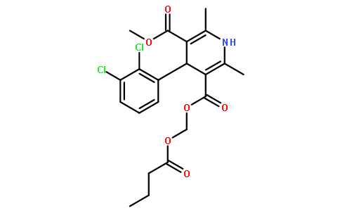 4-(2,3-二氯苯基)-1,4-二氢-2,6-二甲基-3,5-吡啶二甲酸甲基(1-丁酰氧基)甲酯