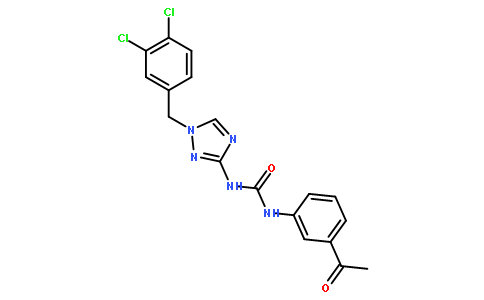 1-(3-乙酰基苯基)-3-(1-(3,4-二氯苄基)-1H-1,2,4-噻唑-3-基)脲